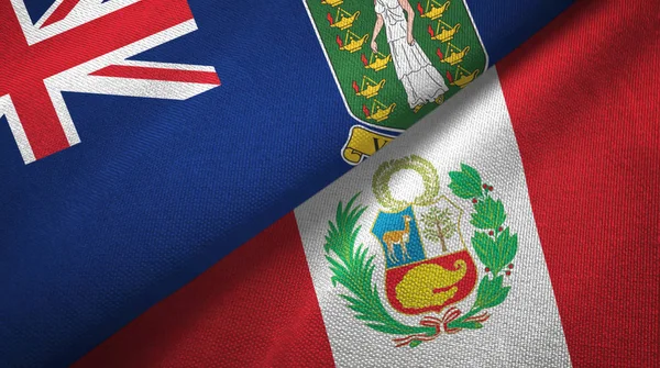 Islas Vírgenes Británicas Reino Unido y Perú dos banderas —  Fotos de Stock