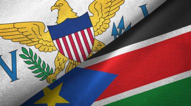 Virgin Adaları Birleşik Devletler ve Güney Sudan iki bayrak