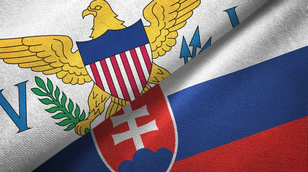 Jungfräuliche Inseln vereinigte Staaten und Slowakei zwei Flaggen — Stockfoto