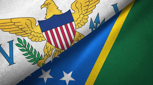 Virgin Islands United States and Solomon Islands two flags
