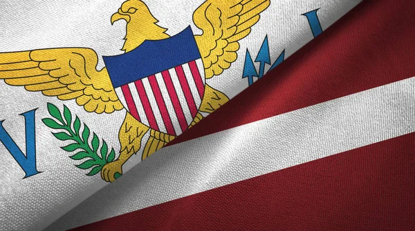 Isole Vergini Stati Uniti e Lettonia due bandiere — Foto Stock
