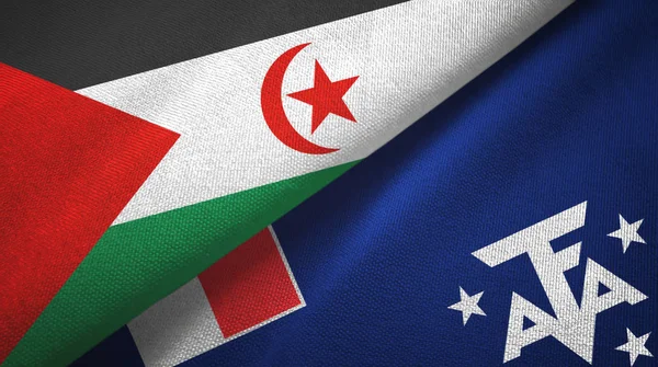 Western Sahara and French Southern and Antarctic Lands two flags textile cloth