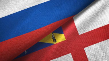 Rusya ve Herm iki bayraklı kumaş, kumaş dokusu