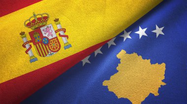 İspanya ve Kosova 'da tekstil kumaşı ve kumaş dokusu iki bayrak altında