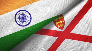 Hindistan ve Jersey iki bayraklı kumaş, kumaş dokusu