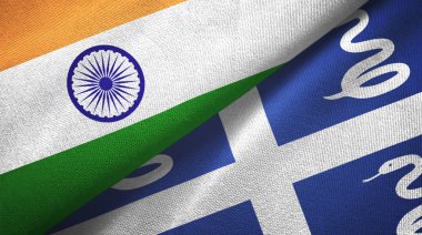 Hindistan ve Martinik yılanı iki bayraklı kumaş, kumaş dokusu