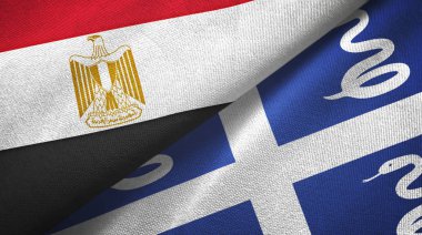 Mısır ve Martinik yılanı iki bayraklı kumaş, kumaş dokusu