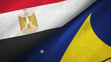 Mısır ve Tokelau iki bayrak tekstil kumaşı, kumaş dokusu