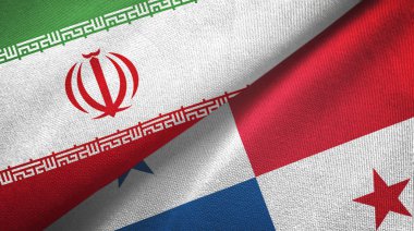İran ve Panama 'da iki bayraklı kumaş, kumaş dokusu