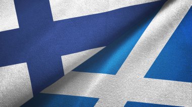 Finlandiya ve İskoçya 'da iki bayraklı kumaş, kumaş dokusu