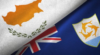 Kıbrıs ve Anguilla 'da tekstil kumaşı ve kumaş dokusu iki bayrak altında