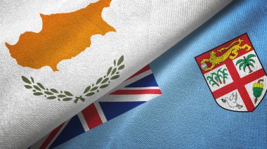 Kıbrıs ve Fiji, tekstil kumaşı ve kumaş dokusuna iki bayrak dikti