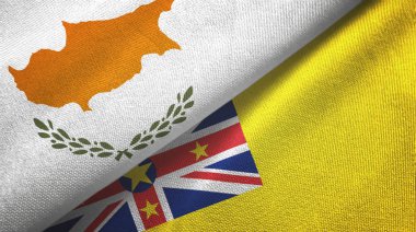 Kıbrıs ve Niue 'de tekstil kumaşı ve kumaş dokusu iki bayrak