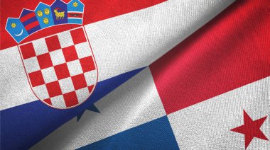 Hırvatistan ve Panama, tekstil kumaşı ve kumaş dokusuna iki bayrak dikti