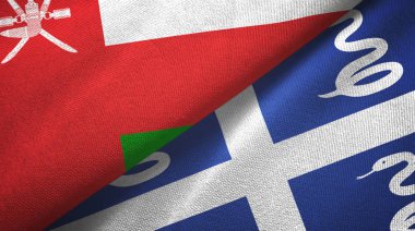 Umman ve Martinik yılanı iki bayraklı kumaş, kumaş dokusu