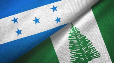 Honduras ve Norfolk Adası iki bayraklı kumaş, kumaş dokusu