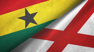 Gana ve Kuzey İrlanda iki bayraklı kumaş, kumaş dokusu