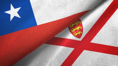 Şili ve Jersey iki bayraklı kumaş, kumaş dokusu