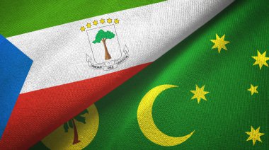 Ekvator Ginesi ve Cocos Keeling Adaları İki bayrak kumaşı