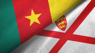 Kamerun ve Jersey iki bayraklı kumaş, kumaş desenli.