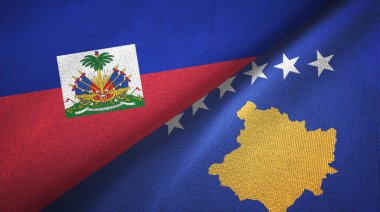 Haiti ve Kosova 'da tekstil kumaşı ve kumaş dokusu iki bayrak altında