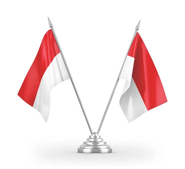 Indonesia table flags isolated on white 3D rendering — 图库照片