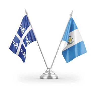 Guatemala ve Martinik yılan bayrakları beyaz zemin üzerinde izole edilmiş 3D görüntüleme