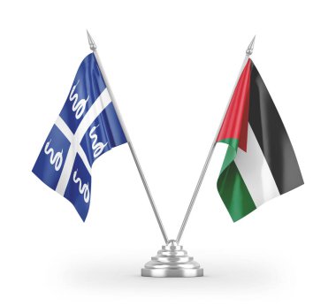 Ürdün ve Martinik yılan bayrakları beyaz arka planda izole edilmiş 3D görüntüleme