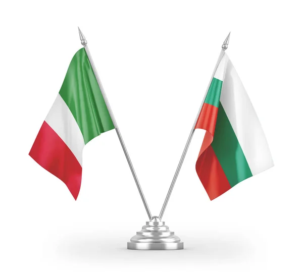 Bulgaristan Talya Bayrakları Beyaz Arkaplanda Izole Edilmiş Görüntüleme — Stok fotoğraf