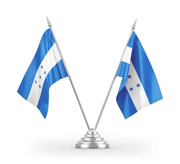 Honduras Table Flags Isolated White Background Rendering — Stock Photo, Image