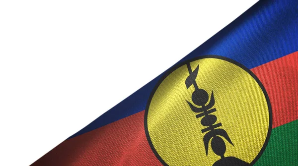 Yeni Kaledonya Bayrağı Beyaz Arkaplanda Izole Edildi Sağ Tarafa Boş — Stok fotoğraf