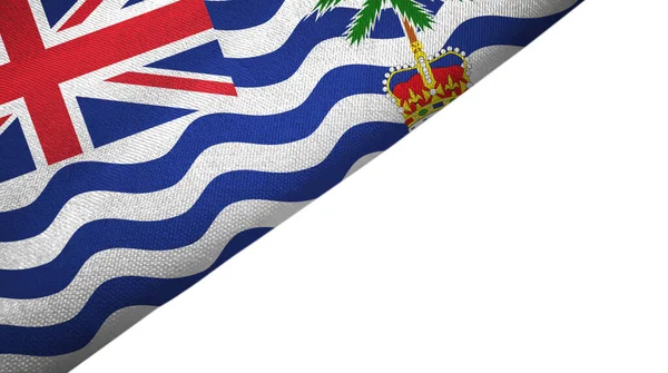 Bandera Del Territorio Indio Británico Aislada Sobre Fondo Blanco Colocada — Foto de Stock