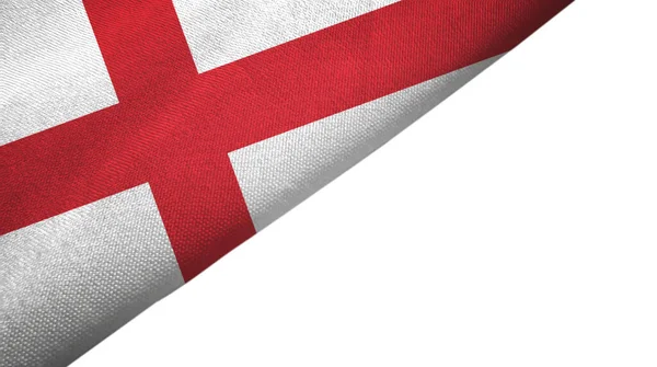 Σημαία Αγγλίας Απομονωμένη Λευκό Φόντο Τοποθετημένο Στην Αριστερή Πλευρά Κενό — Φωτογραφία Αρχείου