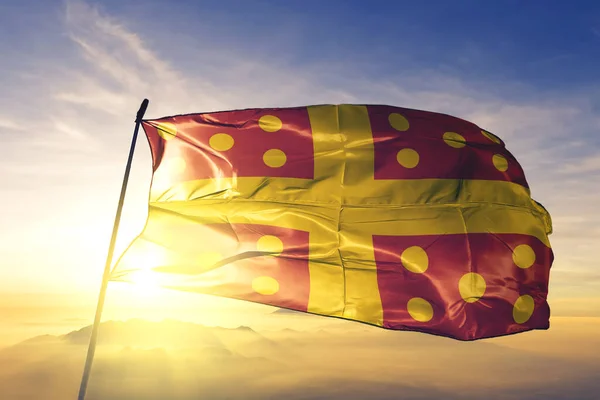 Harelbeke West Flanders Belgium Прапор Бельгії Текстильна Тканина Тканина Махаючи — стокове фото