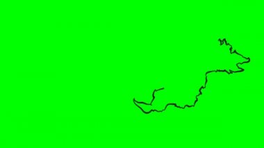 Malezya renkli harita yeşil ekran izole edildi