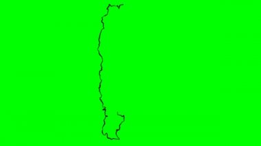 Arjantin çizim haritası yeşil ekran izole