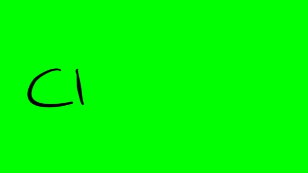 Croatia Drawing Text Green Background — Stock Video