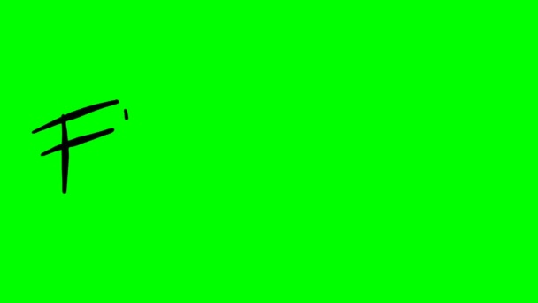 France Drawing Text Green Background — Stock Video