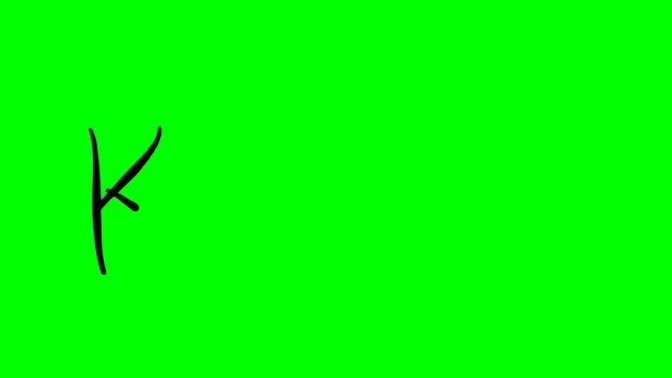 Kenia Rysunek Tekst Zielonym Tle — Wideo stockowe