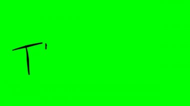 Tunus yeşil arkaplanda metin çiziyor