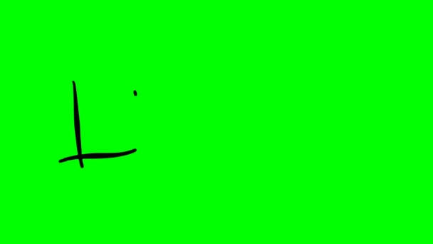 リビア緑の背景にテキストを描く — ストック動画