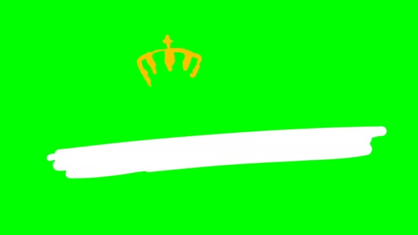 緑の背景にセルビアの旗を描く — ストック動画