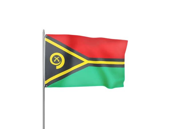 Vanuatu Bandiera Sventola Sfondo Bianco Isolato Illustrazione — Foto Stock