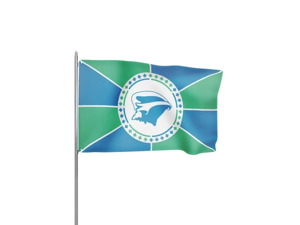 Мартинійський Прапор Розмахуючи Білим Фоном Ізольований Ілюстрація — стокове фото