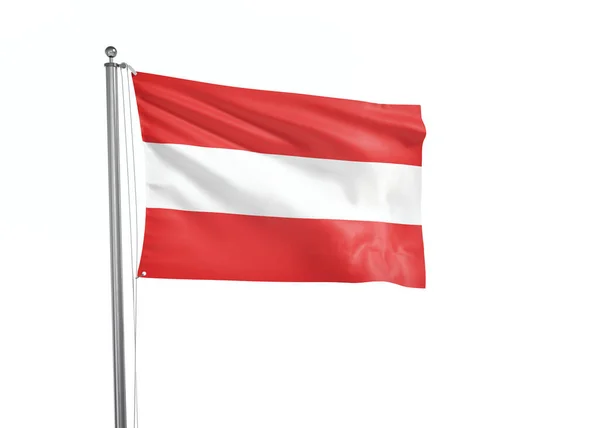 Österreich Flagge Isoliert Weißen Hintergrund Illustration — Stockfoto