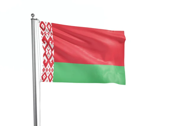 Wit Rusland Vlag Geïsoleerde Witte Achtergrond Illustratie — Stockfoto