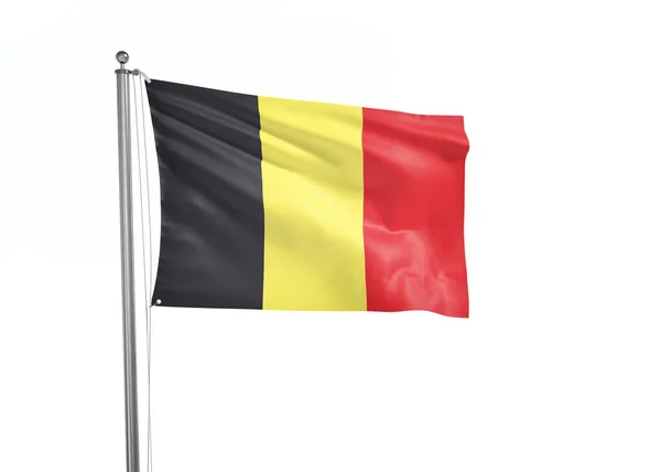 Belgio Bandiera Isolato Sfondo Bianco Illustrazione — Foto Stock