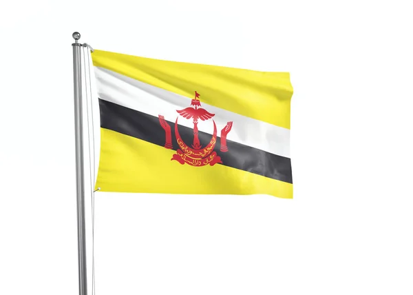 Brunei Darussalam Flagge Isoliert Weißen Hintergrund Illustration — Stockfoto