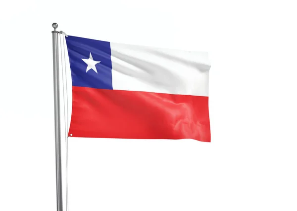 Bandera Chile Fondo Blanco Aislado Ilustración —  Fotos de Stock