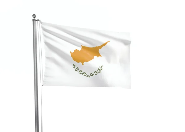 Kypr Vlajka Izolované Bílé Pozadí Ilustrace — Stock fotografie